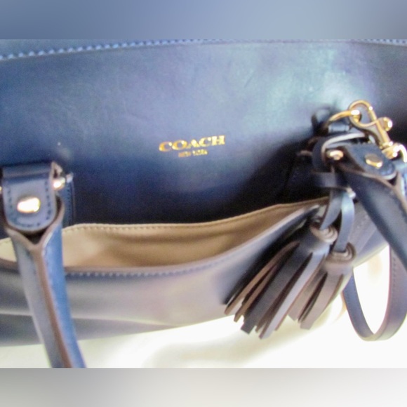 New Coach legacy Pinnacle large Haley domed satchel Navy - Picture 8 of 11